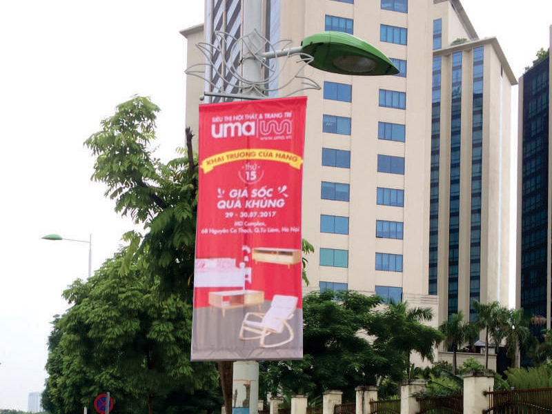 Treo phướn quảng cáo Tại Hà Nội giá rẻ, dịch vụ trọn gói