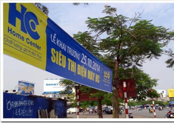 Giá treo băng rôn quảng cáo tại Hà Nội và các tỉnh lân cận. Dịch vụ trọn gói.