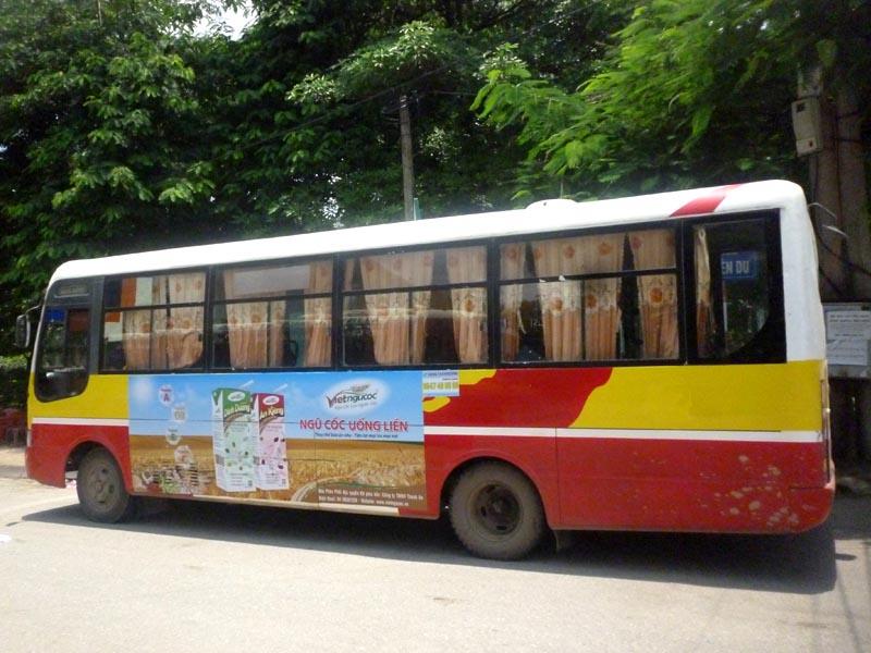 Thi công quảng cáo trên xe bus tại Hà Nội